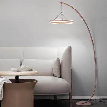 Nordisk led glas lampe stå stue lampe spisestue, soveværelse med gulvtæppe lys
