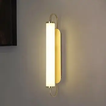 Nordisk minimalistisk lang væglampe minimalistisk, personlig sofa Væggen midtergangen designer kreative soveværelse sengelampe
