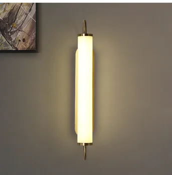 Nordisk minimalistisk lang væglampe minimalistisk, personlig sofa Væggen midtergangen designer kreative soveværelse sengelampe