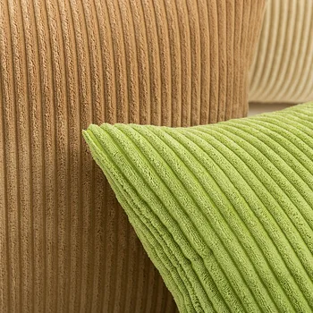Nordisk solid farve sofa pude pude dække mode fløjlsbukser stribe kontor talje pudebetræk uden kerne