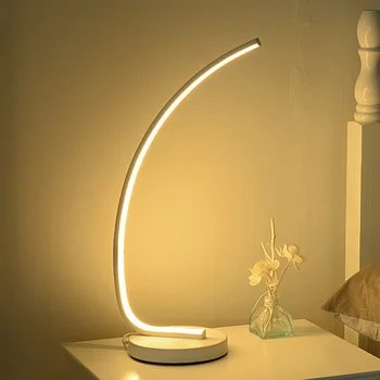 Nordisk Spiral Bølge Form Curve Design bordlampe, Acryl, Metal-LED-Væg Lys Kreative Home Decor bordlampe Belysning