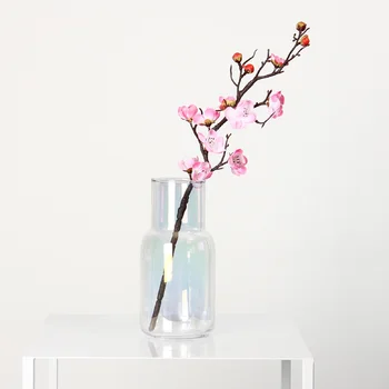 Nordiske Kreative Galvanisering Farverige Grå brunt Glas Vaser Gennemsigtig Blomst Arrangement Enkel Frisk Glas Flaske HFD889