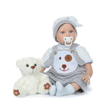 NPKCollection Bebe Genfødt Gemeos Naturtro Silikone Reborn Baby Doll 22inch Boneca Reborn Dukker til Piger Juguetes Brinquedos