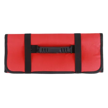 Ny 3-Farve Kokkens Kniv Taske Køkken Madlavning Bærbare Holdbar Lommer Sort Blå Rød Roll Taske Carry Case Taske