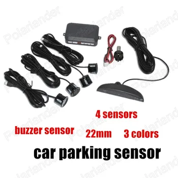 Ny 4 Sensorer Buzzer 22mm Bil Parkering Sensor switch Omvendt Radar Lyd Alarm-Indikator System 3 Farver gratis fragt