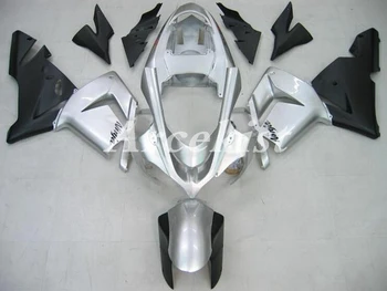 Ny ABS hele Stødfangere Kit Passer til Kawasaki Ninja ZX-10R ZX10R 10R 2004 2005 04 05 Karrosseri sæt sort sølv