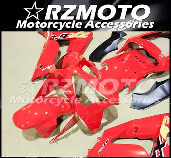Ny ABS Motorcykel Fuld Kåbe Kits, passer til Kawasaki Ninja ZX6R 636 ZX-6R 600cc 2003 2004 Karrosseri sæt Custom Rød blank