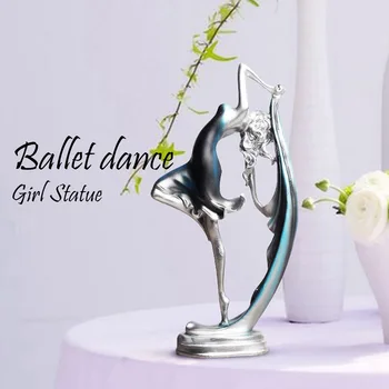 Ny-Ballerina pige dance harpiks statue elegant figur håndværk kreative hjem desktop dekoration dance pige pynt