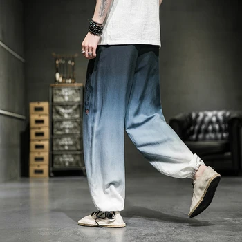Ny Bomuld Mænds Bukser Bukser Broderi Streetwear Hiphop Sweatpants Mandlige 2021 Overdimensionerede Mode Kvinde Harem Bukser 5XL