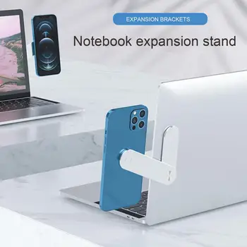 Ny Bærbar Stå Magnetisk Skærm, Støtte Side Mount Forbinde Tablet Beslag Dual Skærm Klip Sammenklappelig Stand Holder Telefonen