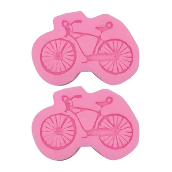 Ny Cykel-Nøgle Kæde Skimmel Vedhæng Forme Fleksibel Silikone Bage-Mould Smykker Epoxy Harpiks Skimmel Kage Dekoration Dessert Gadgets