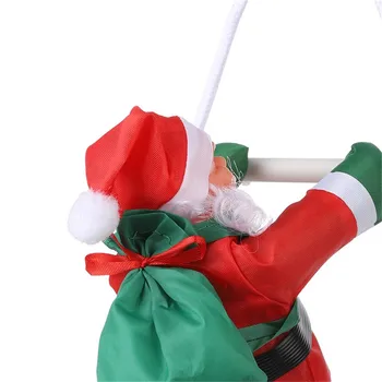 Ny fortegnelse julepynt Santa Claus klatring stigen ornamenter ferie part forsyninger