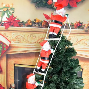 Ny fortegnelse julepynt Santa Claus klatring stigen ornamenter ferie part forsyninger