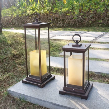 Ny Kinesisk stil vandtæt udendørs standerlampe rust-bevis have med græsplæne lampe udendørs lampe dørstolpe