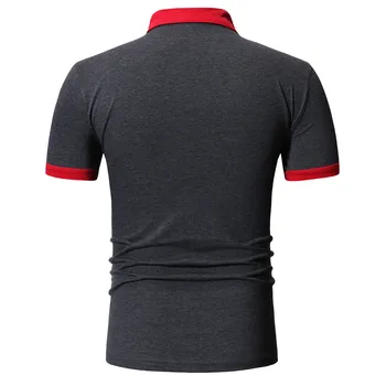 Ny Mode Personlighed Mænds Polo Shirts Afslappet Slank Korte Ærmer Patchwork T-Shirt, Top Mand Revers Europæiske Amerikanske ungdom