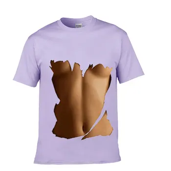 Ny mænds mode falske personlighed design brystet udskrivning afslappet rund hals sommeren korte ærmer Harajuku T-shirt