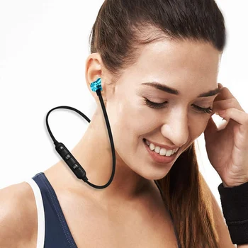 NY Sport Bluetooth Headset Magnetiske Trådløse Hals Hængende Type Hovedsæt Bluetooth-In-ear-Hovedtelefoner er Kompatibel med IOS Android