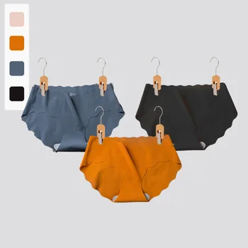Ny Sømløs Trusse Sæt Undertøj Kvindelige Komfort Antyder Mode Kvindelige Low-Rise Trusser 5 Farver Undertøj Damer