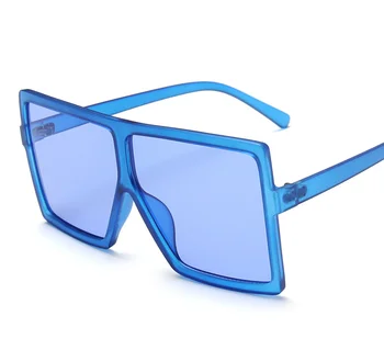 Ny Torv Overdimensionerede Solbriller Kvinder Mænd Mode Rektangel Stor Ramme Sol Briller Brand Design Offentlig Nuancer UV400 2021