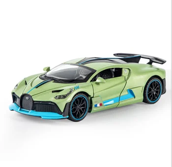 Nye 1:32 Simulering Bugatti Divo legering bil model børns legetøj bil Børns gave Simulering væddeløbskørsel bil himlen blå bil