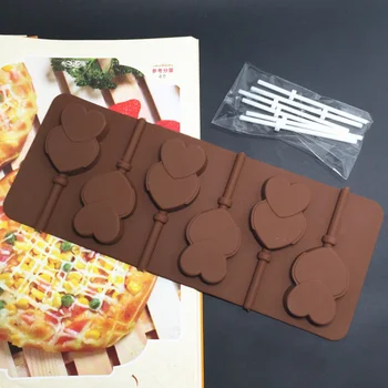 Nye 1 Pc Is Cookie Kiks Silicone Mold Pan Kage Forme Budding Jelly Slik, Kage, Chokolade, Sæbe, Bageforme Runde Slikkepind Forme