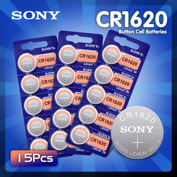 Nye 15PCS Sony Lithium Batteri CR1620 Knappen Mønt-Celle Batterier, 3V CR 1620 ECR1620 DL1620 5009LC For at Se Toy Fjernbetjening