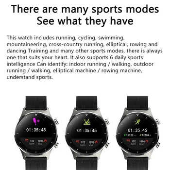 Nye 2021 E13 Smart Ur til Mænd Mandlige Smartwatch Elektronik Ur Til Android, IOS Fitness Tracker Touch Bluetooth Smart-ur