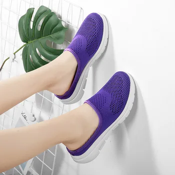 Nye 2021 Foråret Sommeren Kvinder Sko Fladskærms Mesh Sneakers Kvinder Casual Sko Med Lav Øverste Sko Kvinder Shoes Mujer