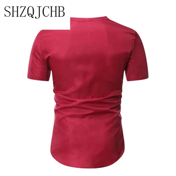 Nye 2021 Mænd ' s Chinese Style t-shirts Slim Fit Short Sleeve Tee Toppe Mænd Sommeren ensfarvet Bomuld T-shirt S-3XL