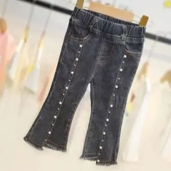Nye 2021 Sommer Baby Pige Tøj Sæt Afslappet langærmet Top+Jeans Bukser Tøj til Børn måde, der Passer Børn Kostume Q27