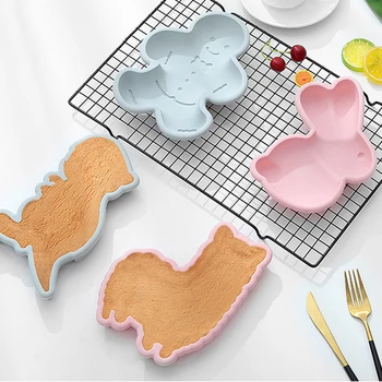 Nye 3D-DIY Bagning Skimmel Kage Forme Chokolade Skimmel Tegnefilm Dyr Formet Holdbart Silikone Bage-Værktøjer