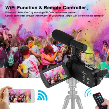 Nye 4K Video-Camcorder 48MP WIFI Live Streaming Vlogging for Youbute Landskab Touch Screen Night Vision Digital Zoom Kamera