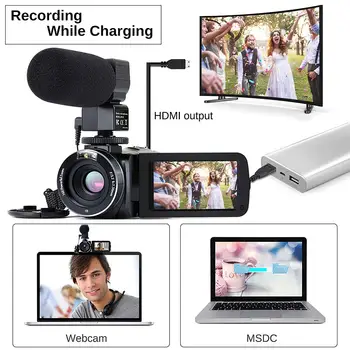 Nye 4K Video-Camcorder 48MP WIFI Live Streaming Vlogging for Youbute Landskab Touch Screen Night Vision Digital Zoom Kamera