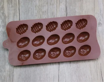 Nye 50stk/15 masse Huller påskeæg Chokolade Forme Silikone Form Kage Forme Bageforme Bagning Parabol, Høj Temperatur