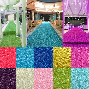 Nye Ankomst Luksus Bryllup Centerpieces Favoriserer 3D Rosenblad Tæppe Midtergangen Runner Til Bryllup Fest Dekoration af Forbrugsstoffer 14 Farve