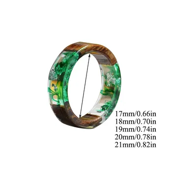 Nye DIY Tørrede Blomster Epoxy Ring Gennemsigtig Harpiks Ring Party Smykker Søde Resin Ringe Til Kvinder Romantiske Gaver