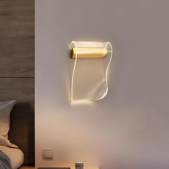 Nye Enkle Sengen Midtergangen Væggen Belysning Nordiske Moderne LED væglamper Kreative Internet Kendte Stue, Soveværelse væglampe