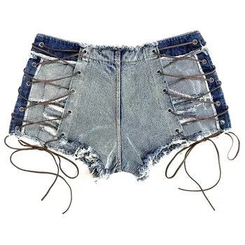 Nye Europæiske Amerikanske Sommer Efterår Denim Shorts Hot Pants Super Natklub Kvinder Sexy Høj Talje Jeans Bunde