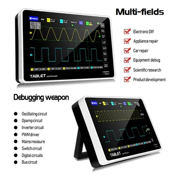 Nye FNIRSI-1013D Touch Screen Multifunktionelle Dual Channel 100M Båndbredde 1GS Sampling Rate Digital Tablet Oscilloskop