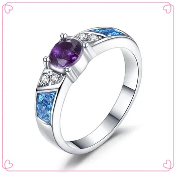 Nye Guld Ring Klassiske Fine Blændende Indlagt Zircon Opal Temperament Kvindelig Hånd Smykker