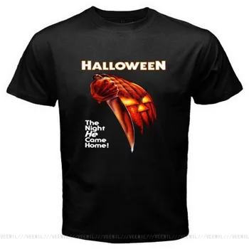 Nye HALLOWEEN-Film Plakat Michael Myers Mænds Sort T-Shirt i Størrelse S Til 3XL Confortable Toppe, t-Shirt