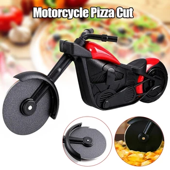 Nye Hot Rustfrit Stål Pizza Cutter Motorcykel-formet Pizza Kage Pålægsmaskine Roller Cutter Køkken Værktøjer USJ99