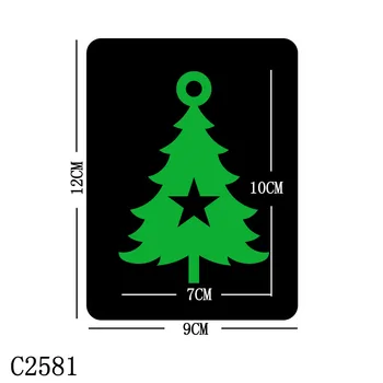 Nye Juletræ, Vedhæng Træ-Die Scrapbooking C2581 Skære Dør Flere Størrelser