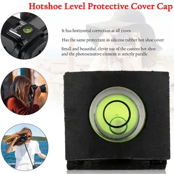 NYE Kamera Tilbehør Flash Sko Beskyttende Dække Cap Med Bubble vaterpas til Nikon TIL Canon til Fuji for 0lympus
