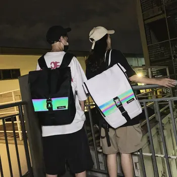 Nye laser-rygsæk kvindelige og mandlige college studerende rygsæk Oxford klud sportstaske reflekterende Rejse rygsæk-Rygsæk til Bærbar