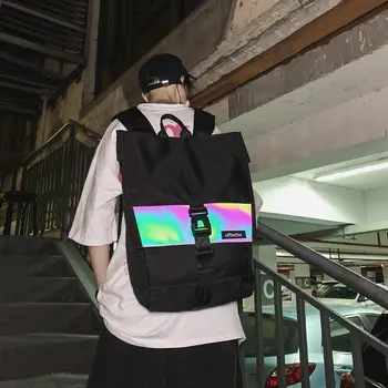 Nye laser-rygsæk kvindelige og mandlige college studerende rygsæk Oxford klud sportstaske reflekterende Rejse rygsæk-Rygsæk til Bærbar