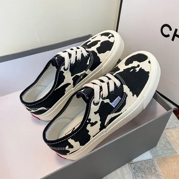 Nye Leopard Print-Kanvas Kvinder Sko Casual-Skate Sneakers Winter Lavvandede Platform Vulkaniseret Sko Kvindelige Zapatillas de Deporte