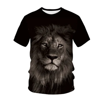 Nye Lion 3D Printet T-shirt til Mænd, Kvinder Casual Fashion Animal Streetwear Oversized T-Shirt Harajuku Unisex Tees Toppe-Tøj Mand