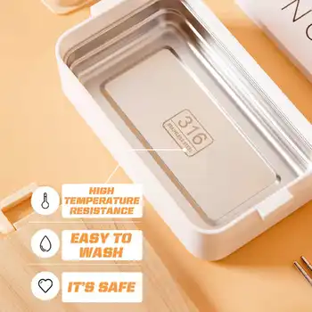Nye Lunch Box Bento Box til Elev funktionær, Dobbelt-lag Mikrobølgeovn Varme Frokost Container Container til Opbevaring af Mad