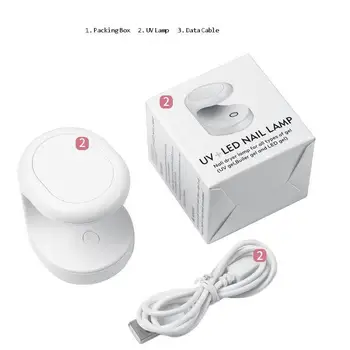 Nye MiNi Polermaskine UV-Lampe Æggeskal Lampe Til Tørring af USB-Neglelak Tørretumbler Bagning Bærbare Manicure Værktøjer, Hvid 2 - Farver